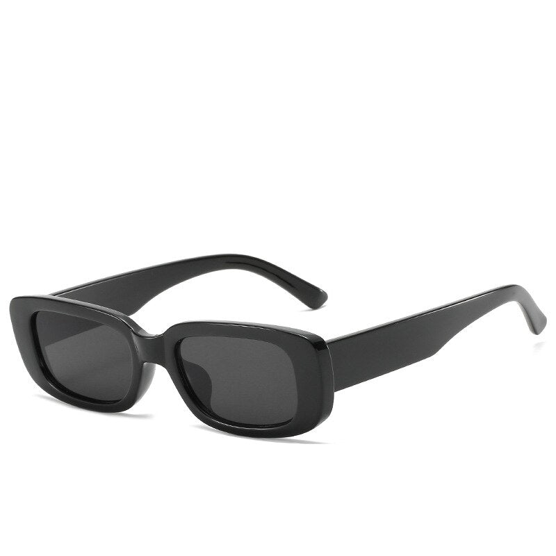 Small Frame Square Sunglasses Olive Green Trendy Fashion Eyewear