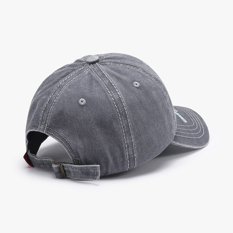 Fashion Curved Brim Embroidery Baseball Cap Washed Casual Hat