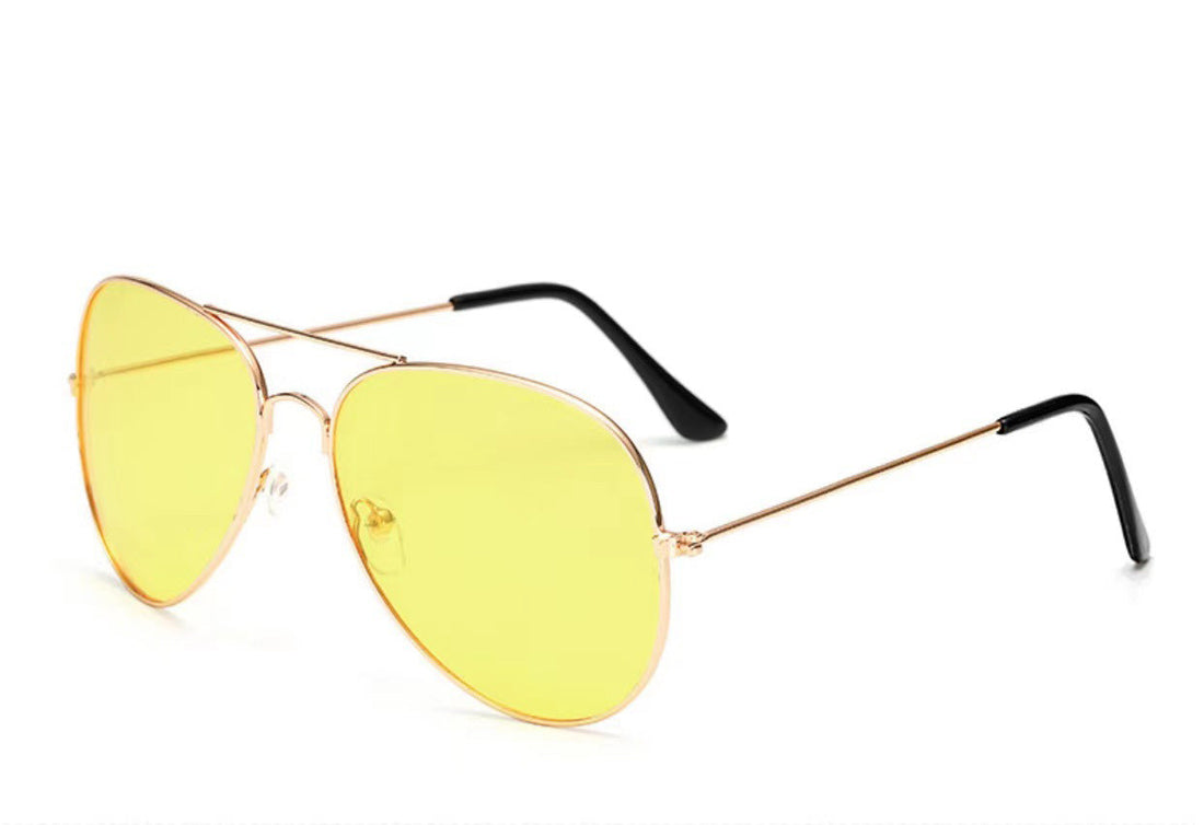 Colorful Pilot Sunglasses Reflective Lens Unisex Classic Aviator Style