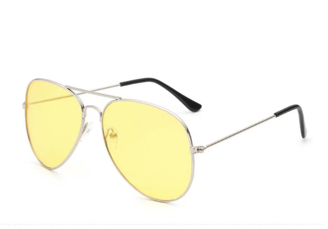 Colorful Pilot Sunglasses Reflective Lens Unisex Classic Aviator Style