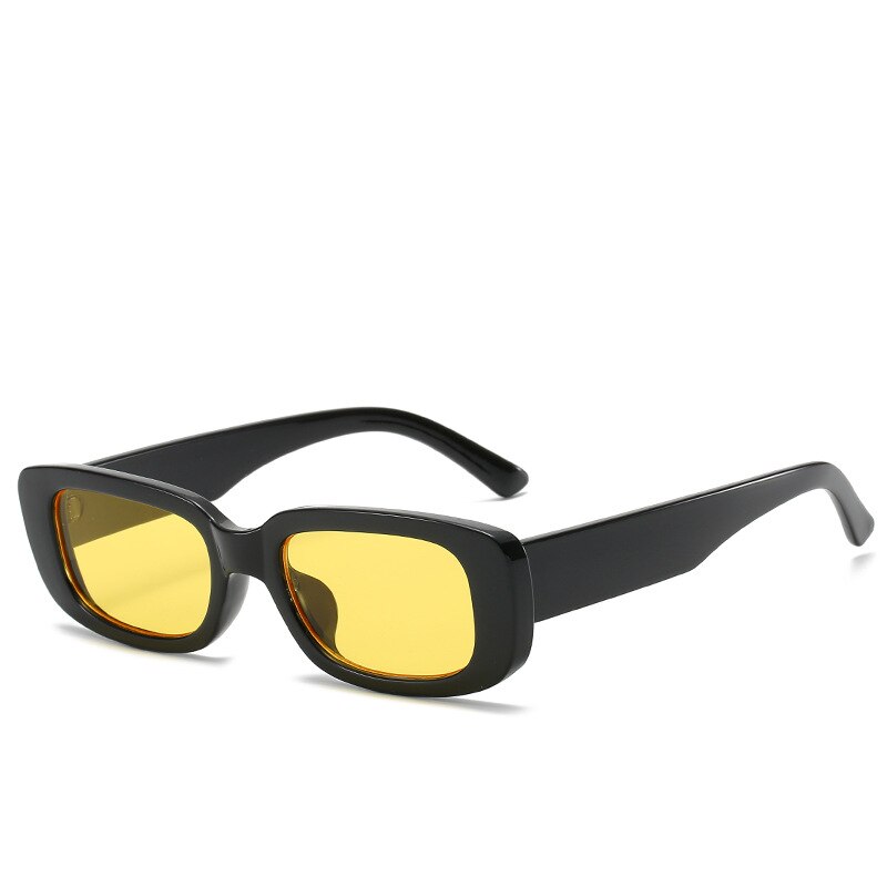 Small Frame Square Sunglasses Olive Green Trendy Fashion Eyewear