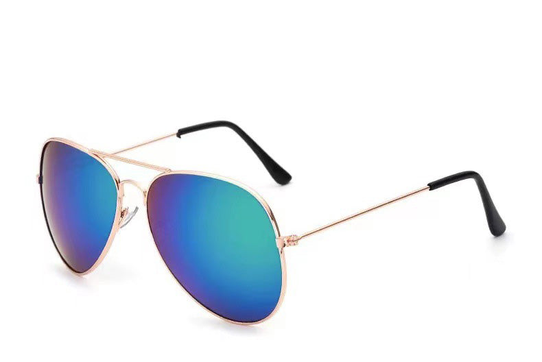 Colorful Pilot Sunglasses Reflective Lens Unisex Classic Aviator Style