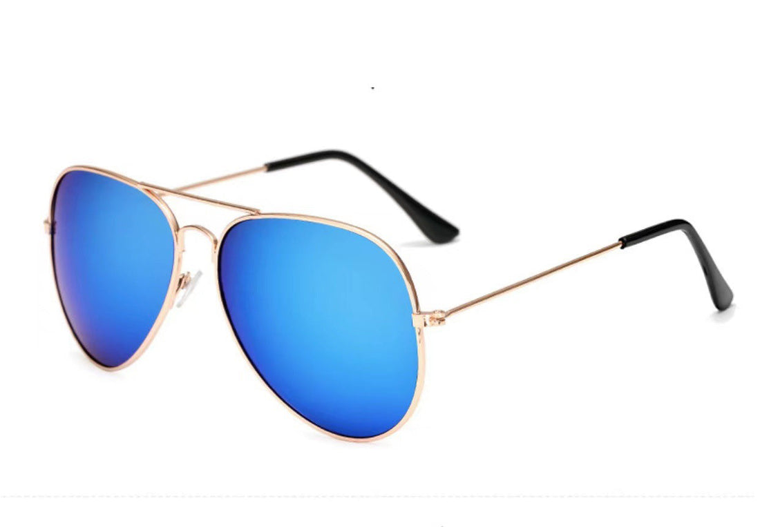 Colorful Pilot Sunglasses Reflective Lens Unisex Classic Aviator Style