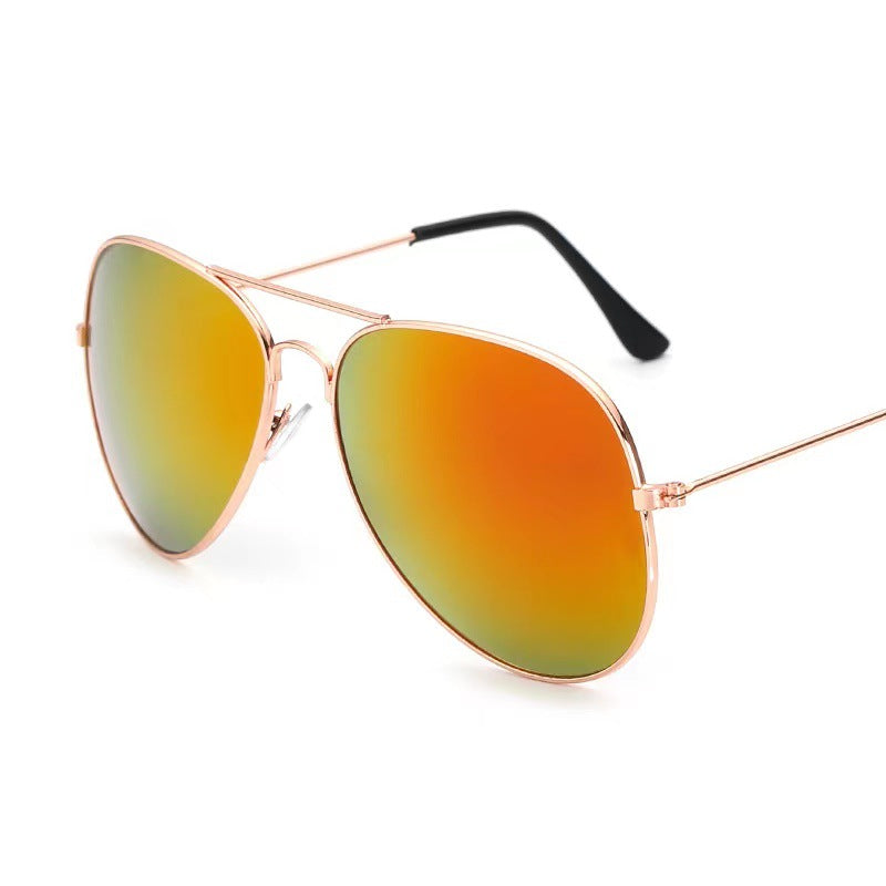 Colorful Pilot Sunglasses Reflective Lens Unisex Classic Aviator Style