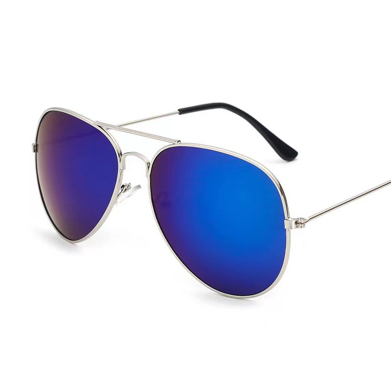 Colorful Pilot Sunglasses Reflective Lens Unisex Classic Aviator Style