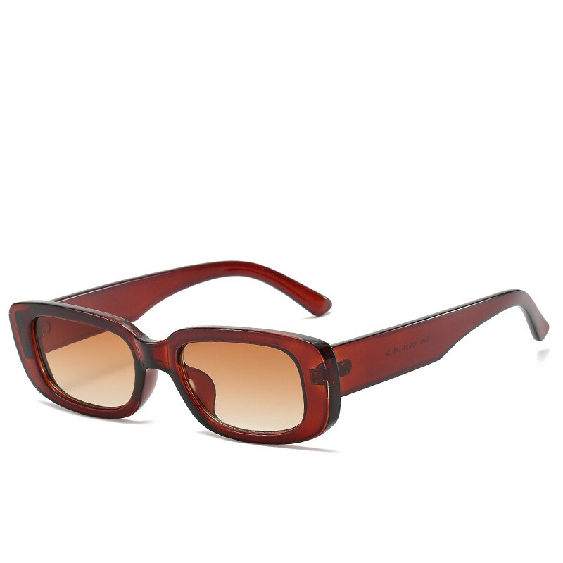 Small Frame Square Sunglasses Olive Green Trendy Fashion Eyewear