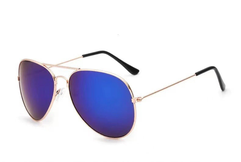Colorful Pilot Sunglasses Reflective Lens Unisex Classic Aviator Style