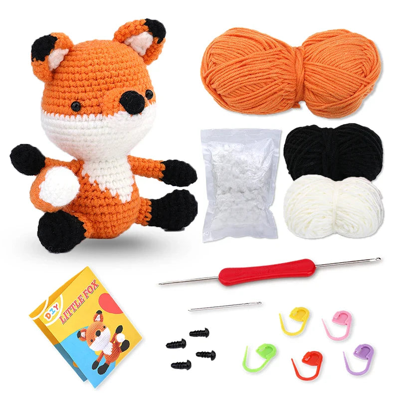 Crochet Animal Kit Beginner Yarn Hook DIY Craft