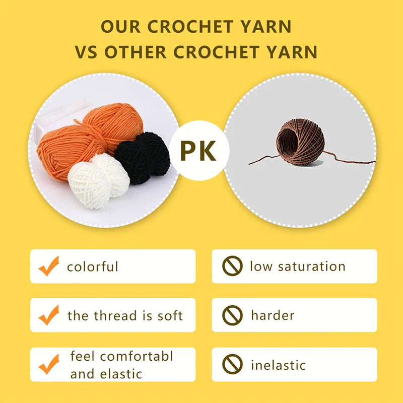Crochet Animal Kit Beginner Yarn Hook DIY Craft