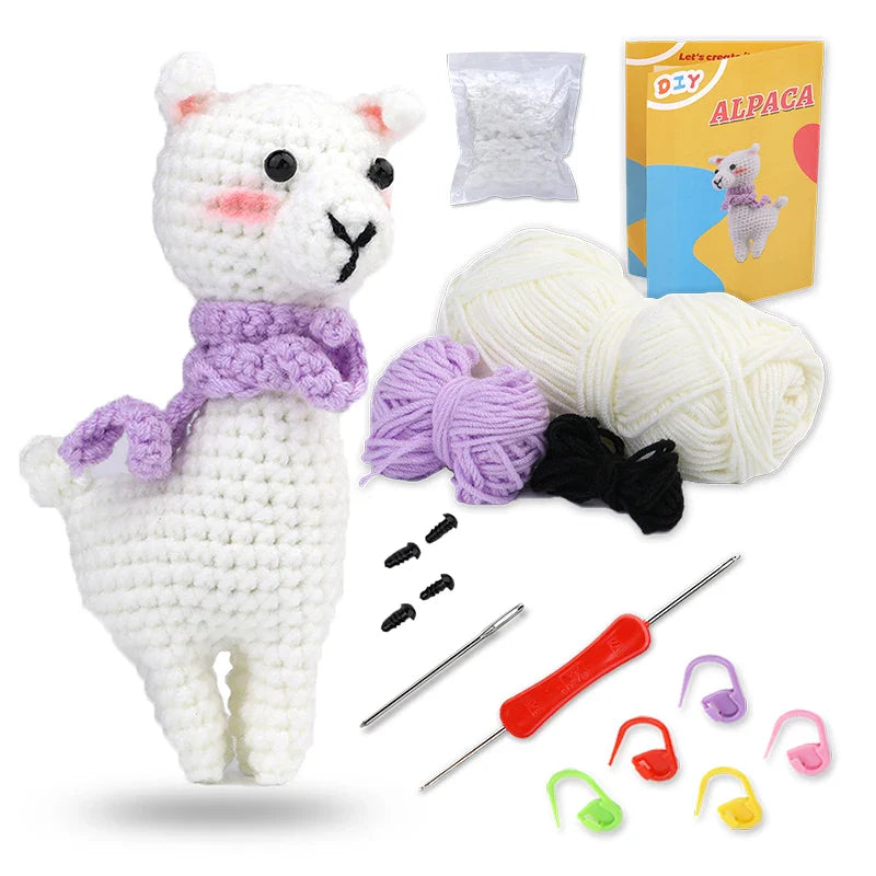 Crochet Animal Kit Beginner Yarn Hook DIY Craft