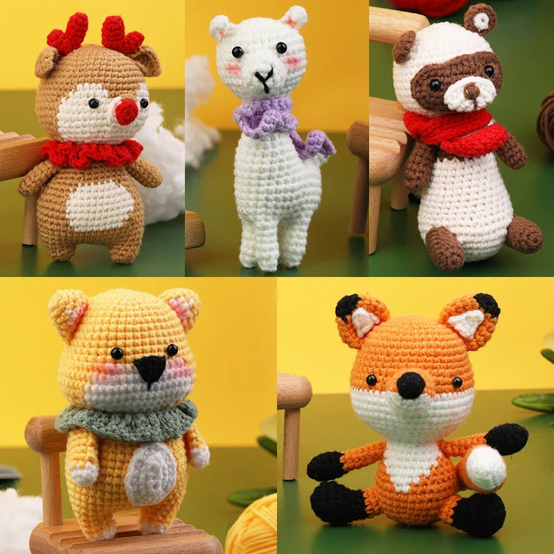 Crochet Animal Kit Beginner Yarn Hook DIY Craft