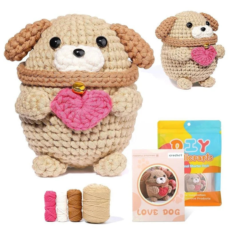 Crochet Animal Kit Beginner Yarn Hook DIY Craft