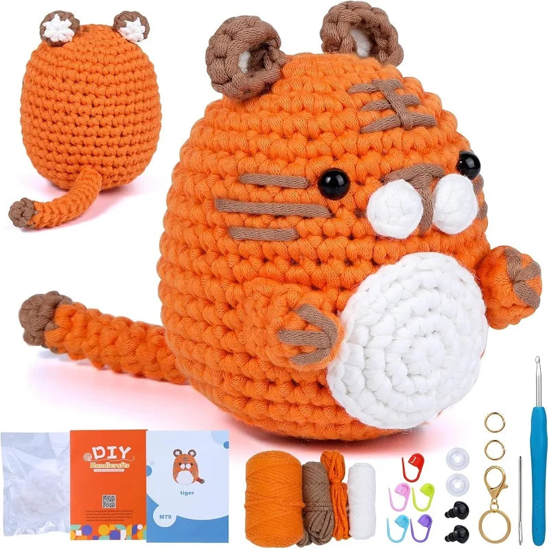 Crochet Animal Kit Beginner Yarn Hook DIY Craft