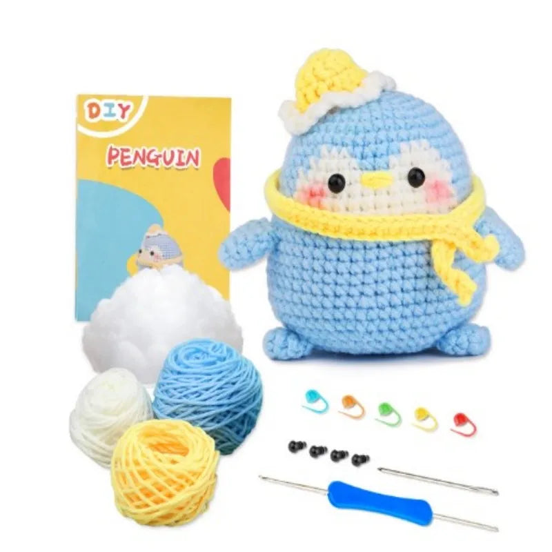 Crochet Animal Kit Beginner Yarn Hook DIY Craft