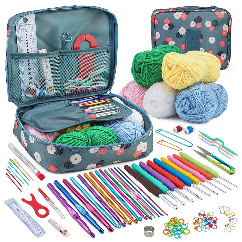 Crochet Hook Set Knitting Needles DIY Craft Tools Bag