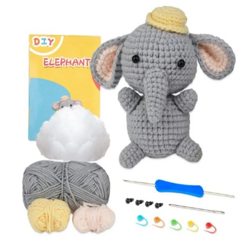 Crochet Animal Kit Beginner Yarn Hook DIY Craft