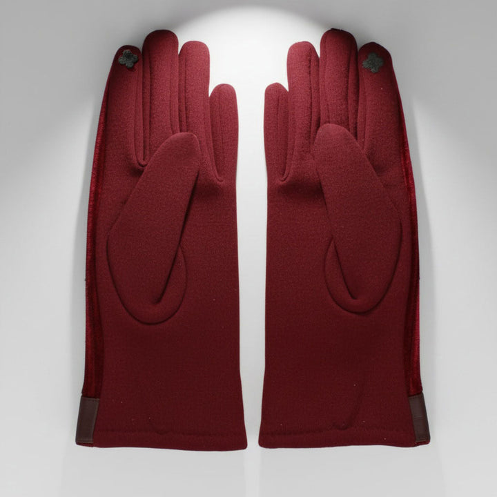 Winter Leather Touchscreen Gloves with Fur Stripe – Stylish Casual Accessory