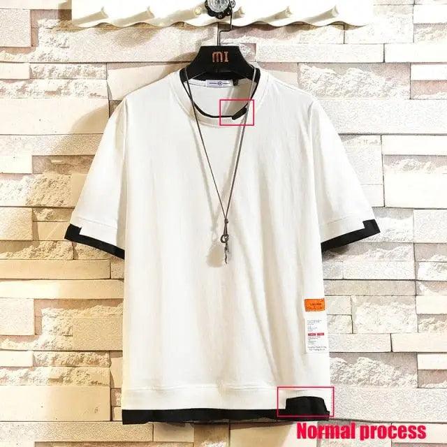 Men Summer Short Sleeve T Shirt Streetwear Casual Loose