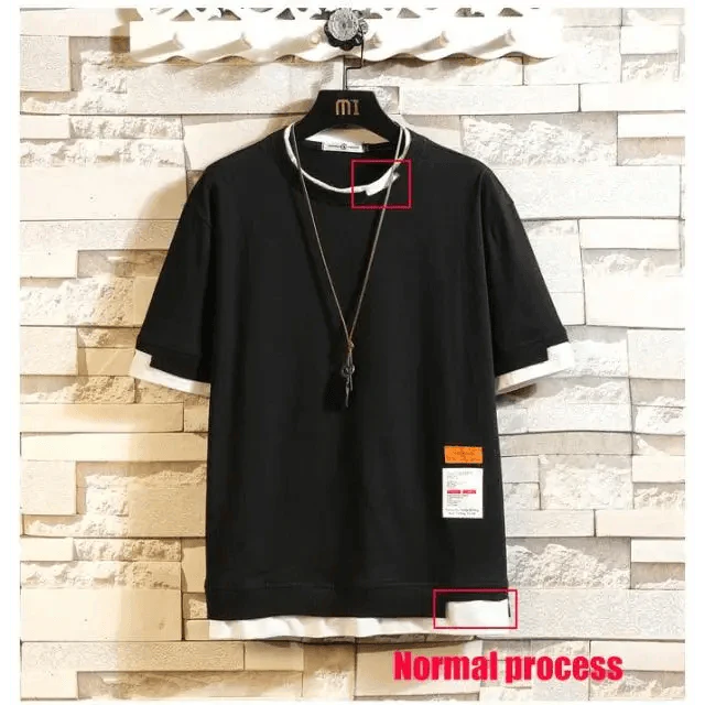 Men Summer Short Sleeve T Shirt Streetwear Casual Loose